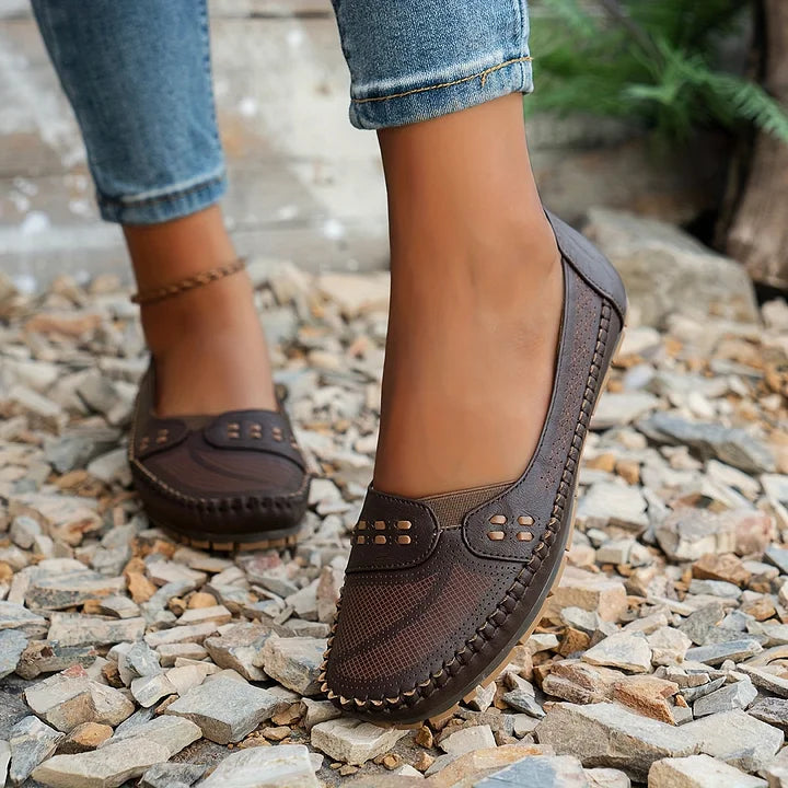 CLARA – Andningsbara Vintage-Ballerinas