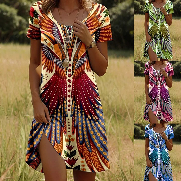 Rachel - Sommar Boho Klänning
