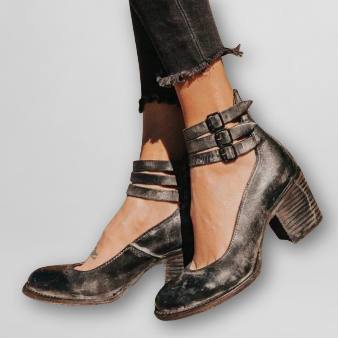 Sylvia | Vintage Sandaler med Klack