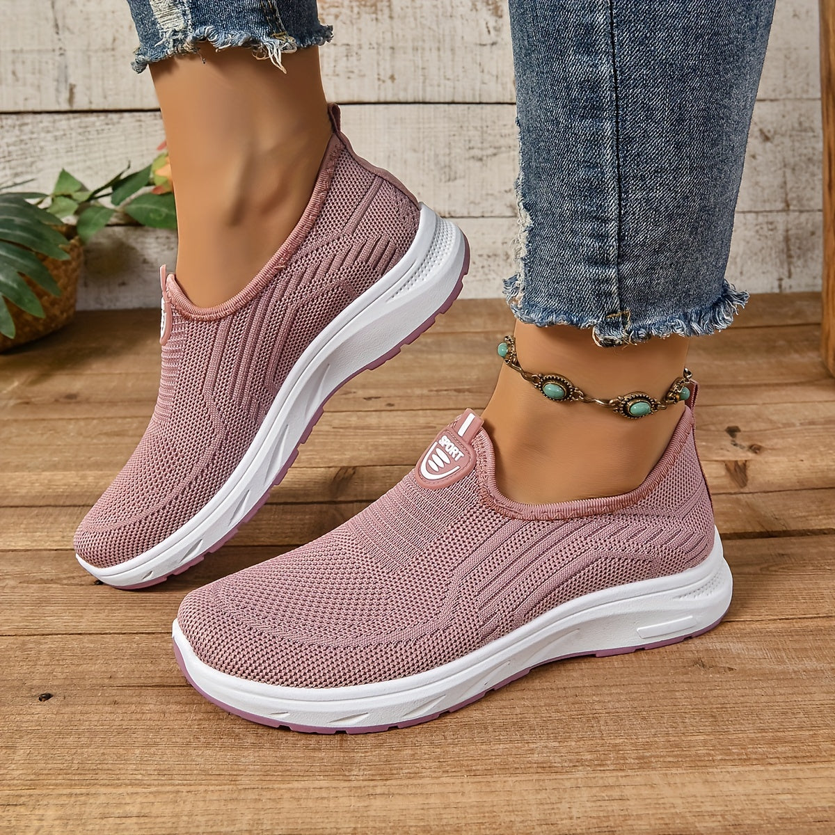 Riley - Ortopediska Dam Slip-On Sneakers