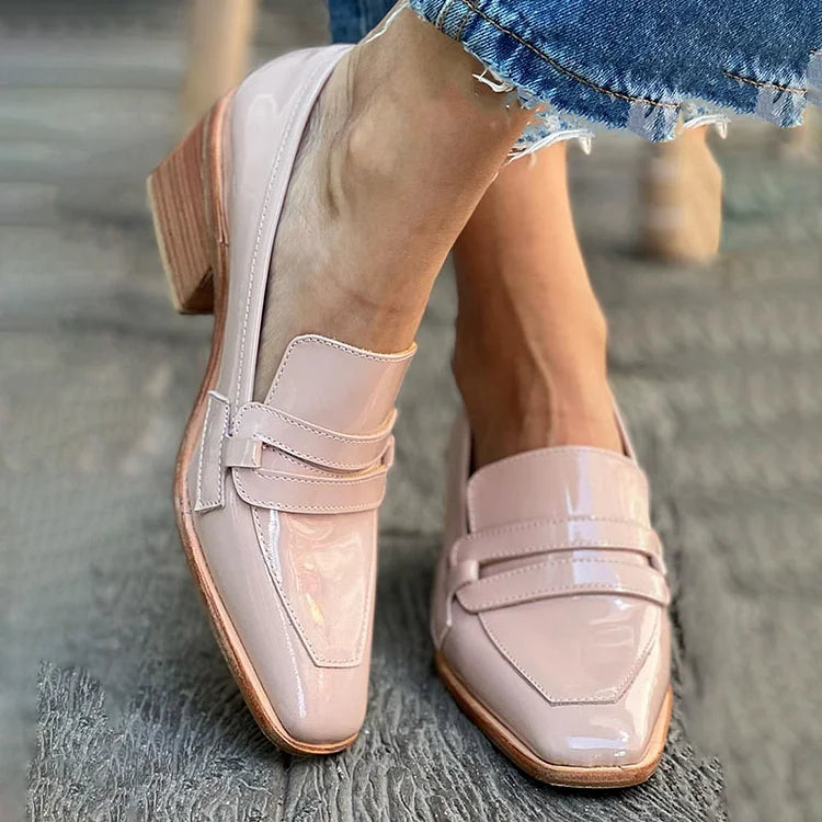 MIRANDA | ROSA PATENT LOAFERS MED TJOCK KLACK