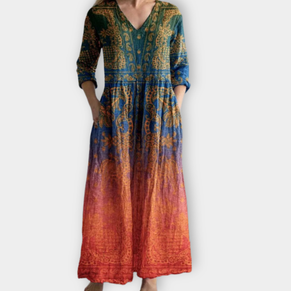 Demetria | Boho Maxiklänning i mjukt premiumtyg