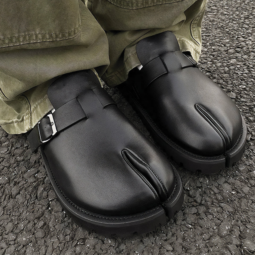 Tabi Buckle Mules