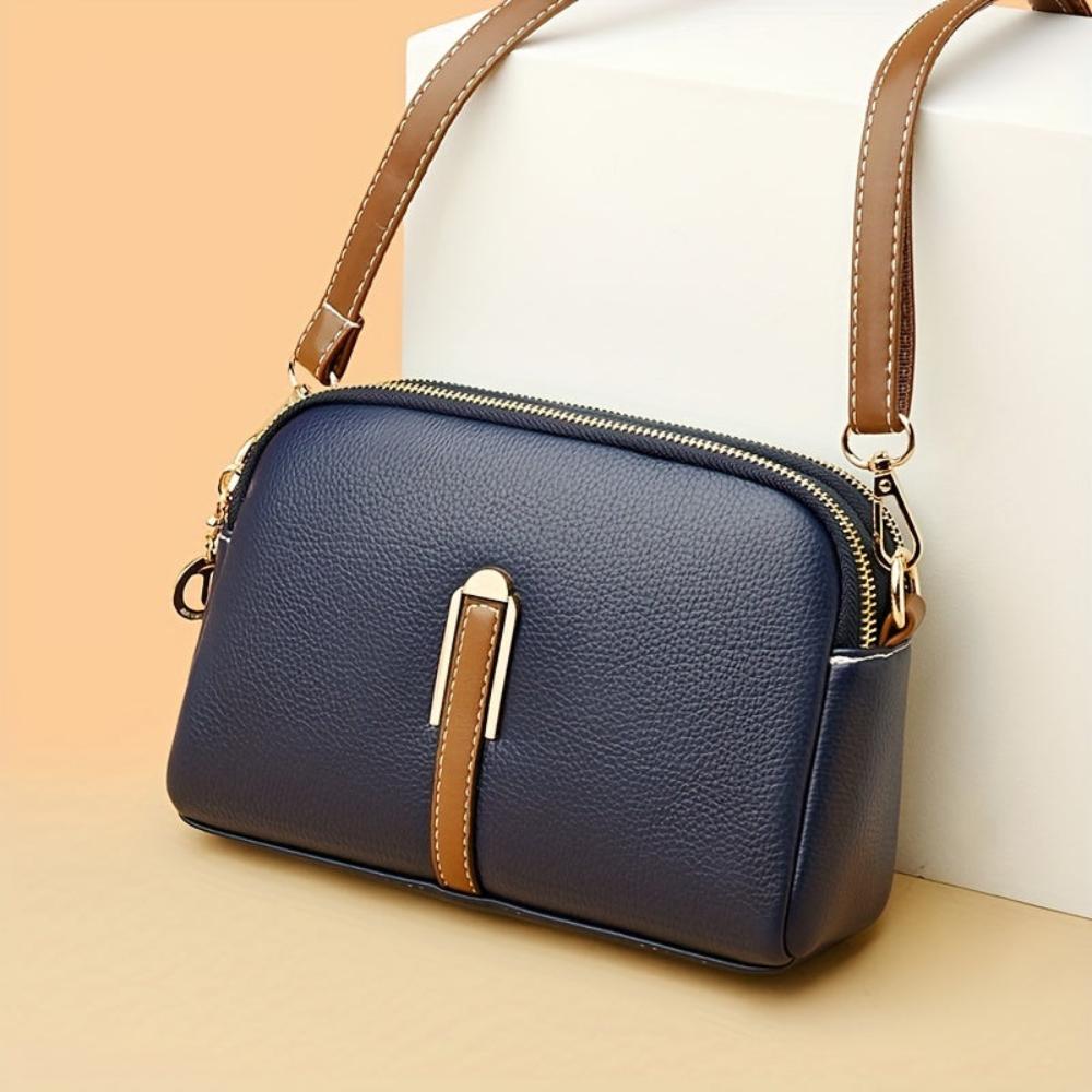 Mila Litchi Crossbody-väska med präglad design