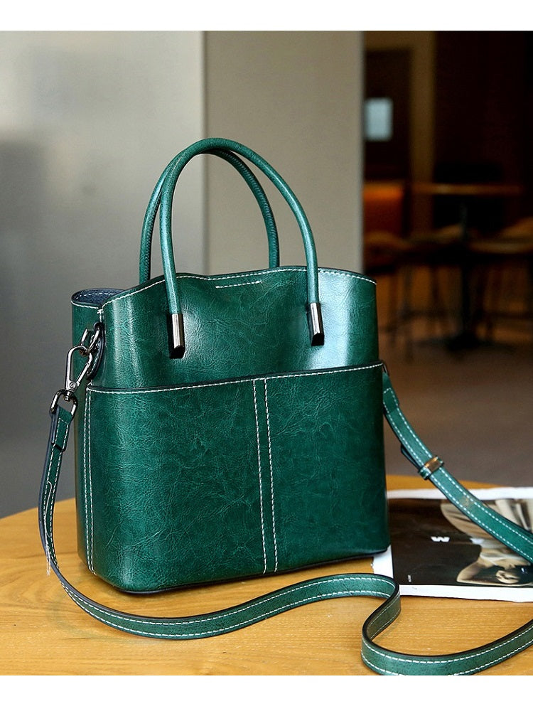 Bold Stitch Mini strukturerad handväska