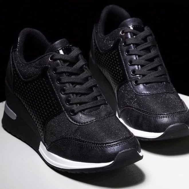 Amelia - Ortopediska högklackade sneakers med kilklack