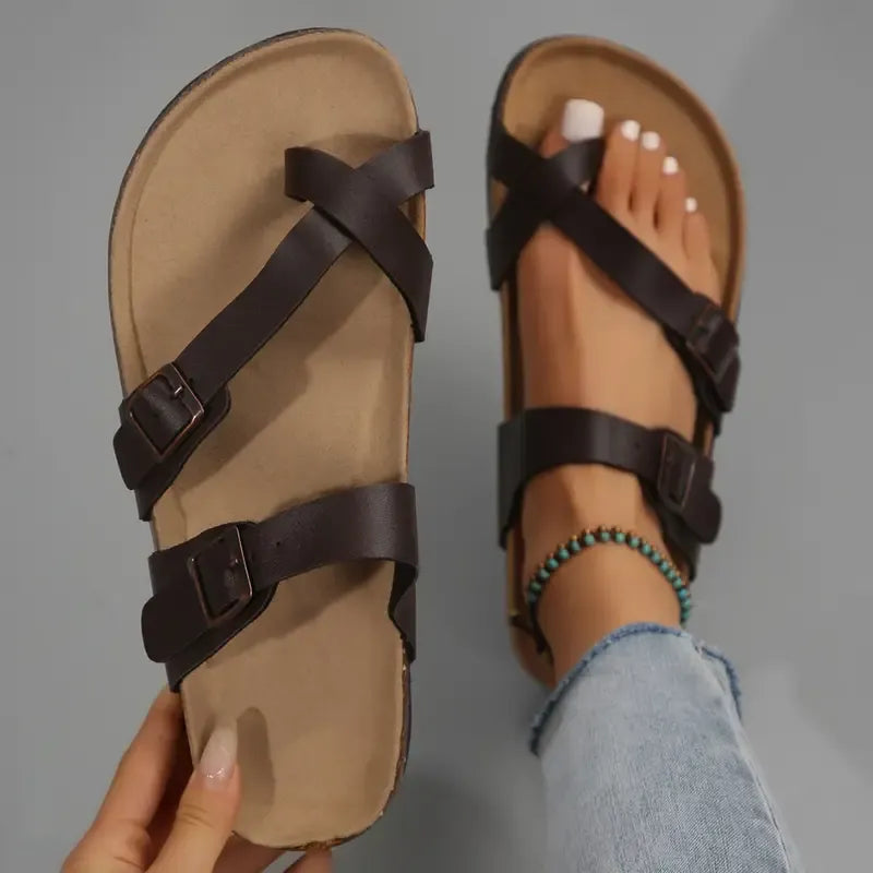 Dam Strappy Slip-On Tofflor