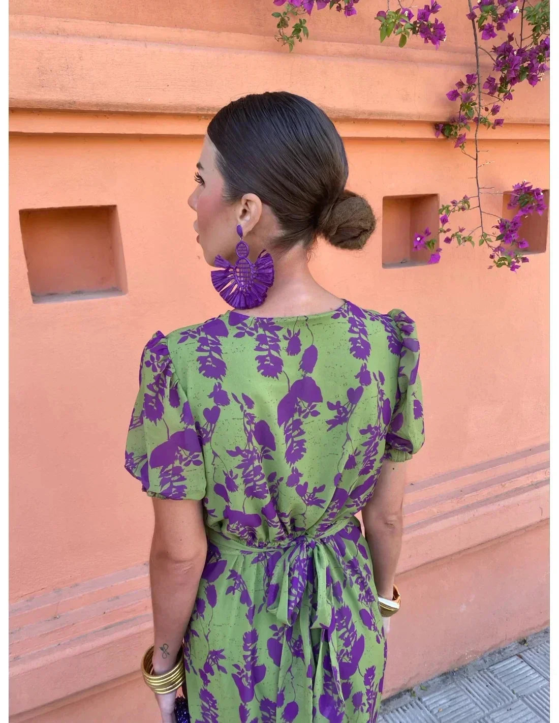 Melys | Elegant Tryckt Klänning