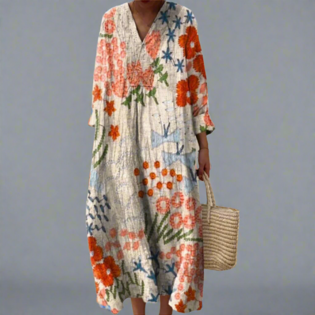 Högmidjade Vida Jeans för Kvinnor - Bohemisk Patchworkdesign & Komfort