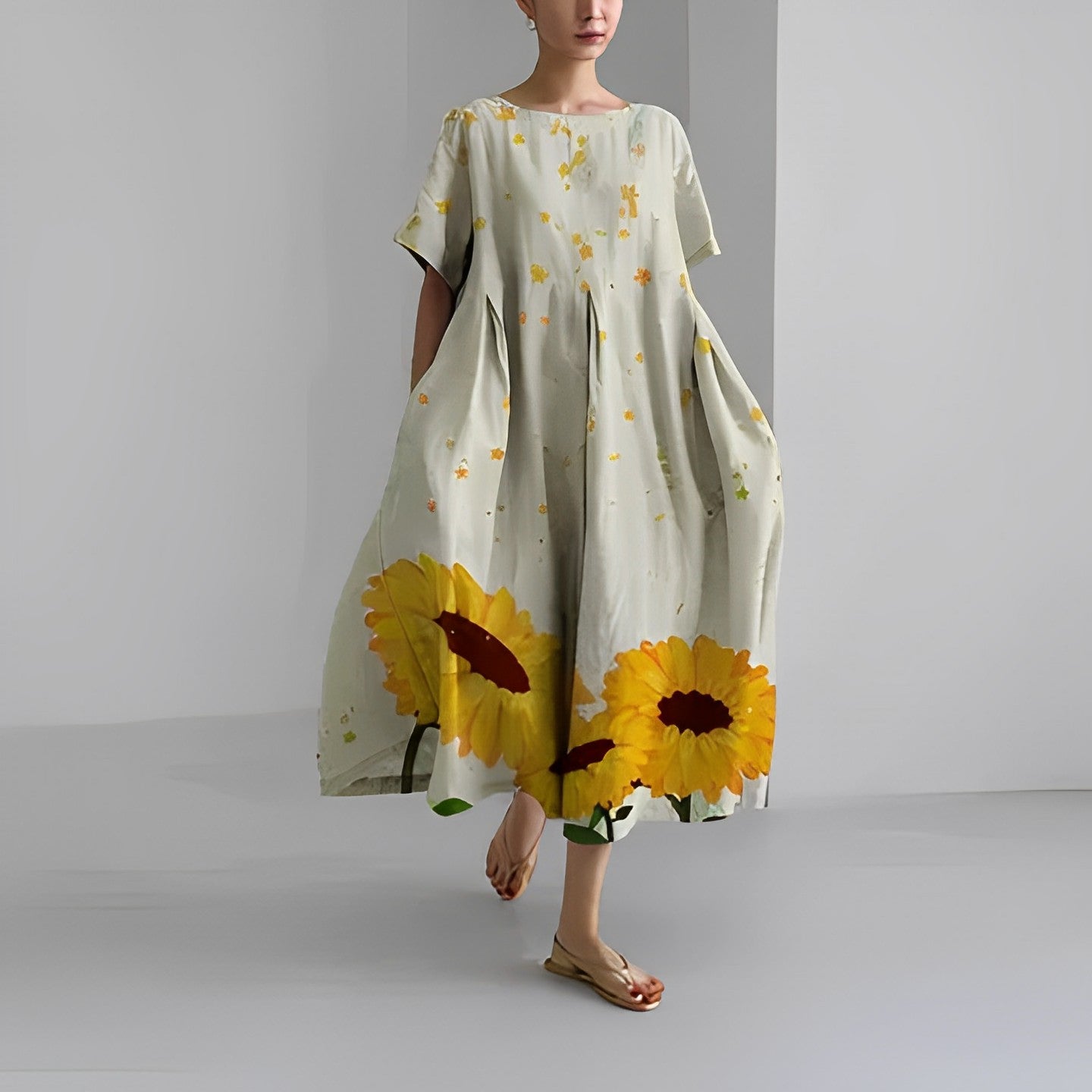 Skye - Boho Blommig Klänning