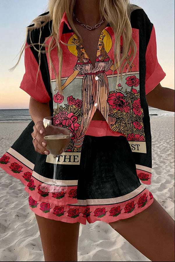 Yseline™ | Kort Set i Jungfru Rosa Linne