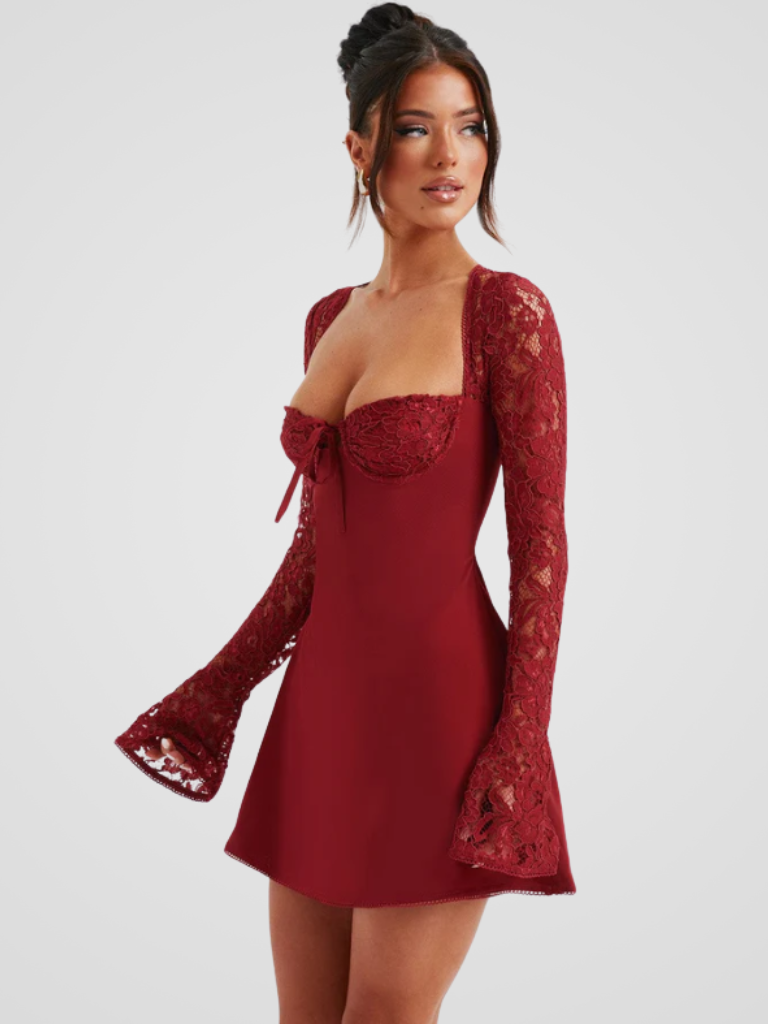 AMÉLIE LACE MINI KLÄNNING