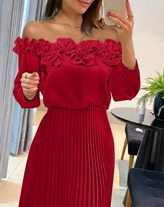 Aria | Fantastisk Off Shoulder Maxi Klänning