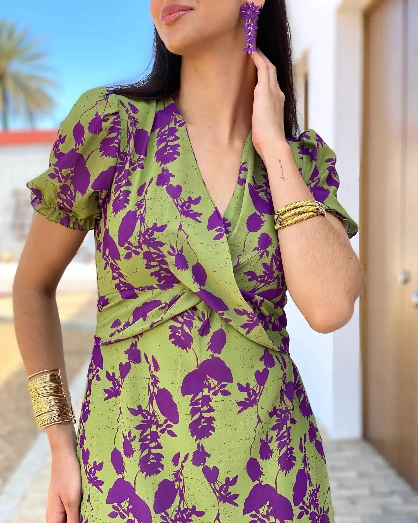 Mardy - Blommig Maxi Klänning