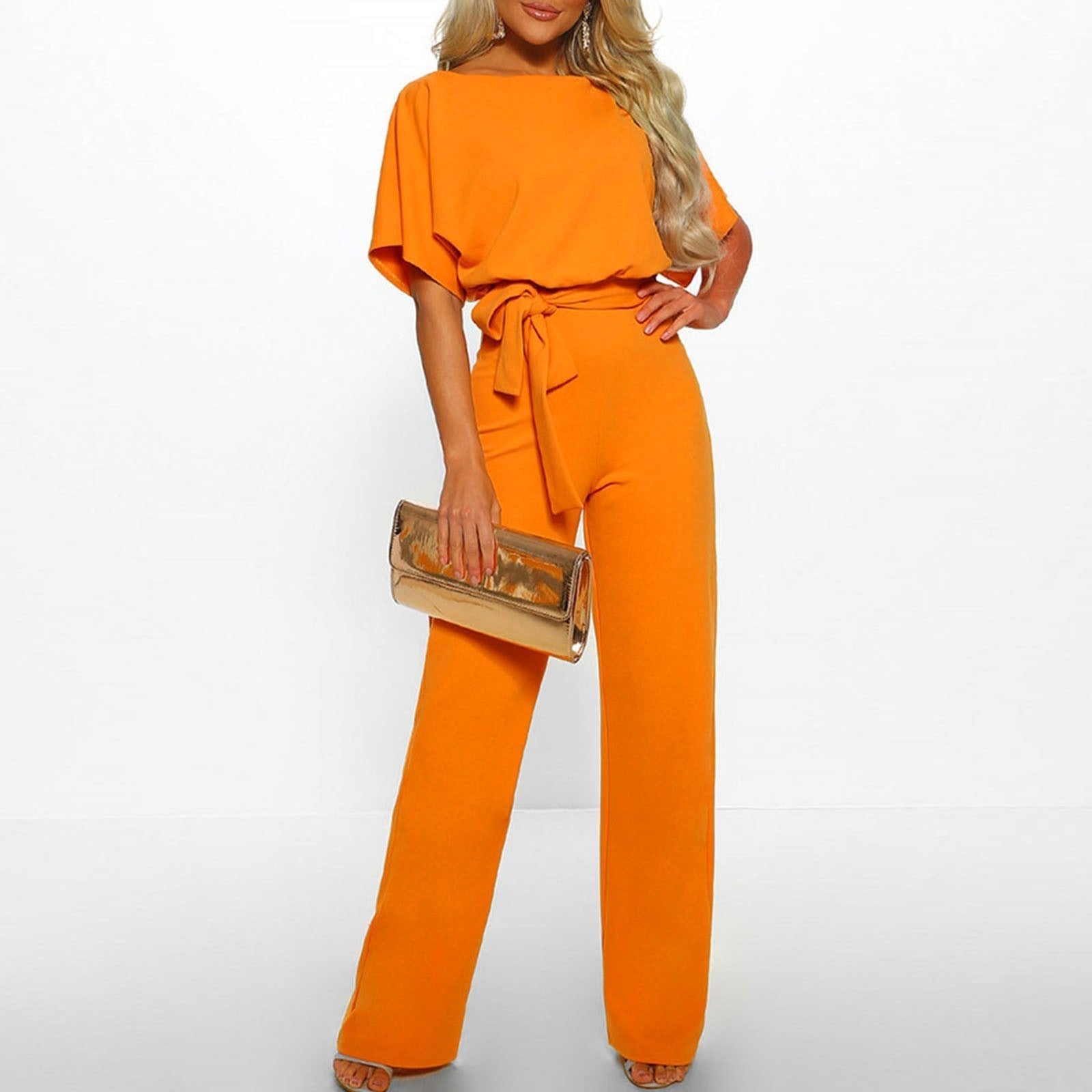 Cassandra | Stilig Jumpsuit med Bälte och Vida Ben