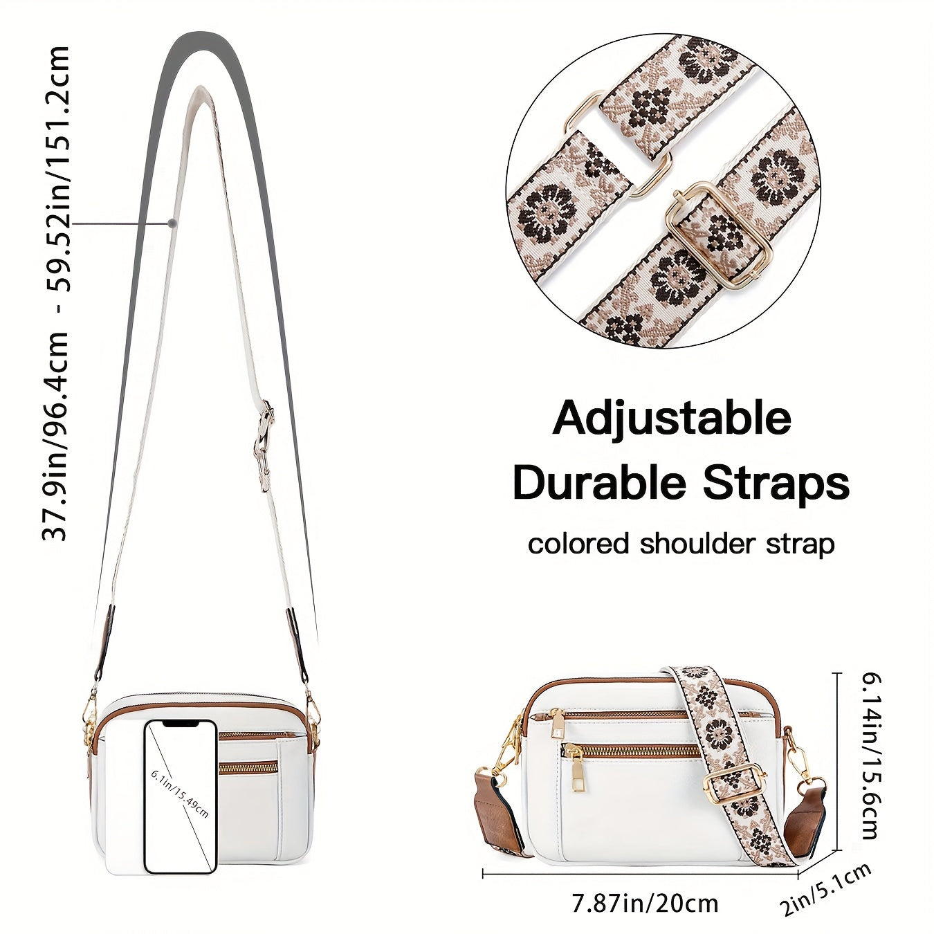 Crossbody-väska i veganskt läder