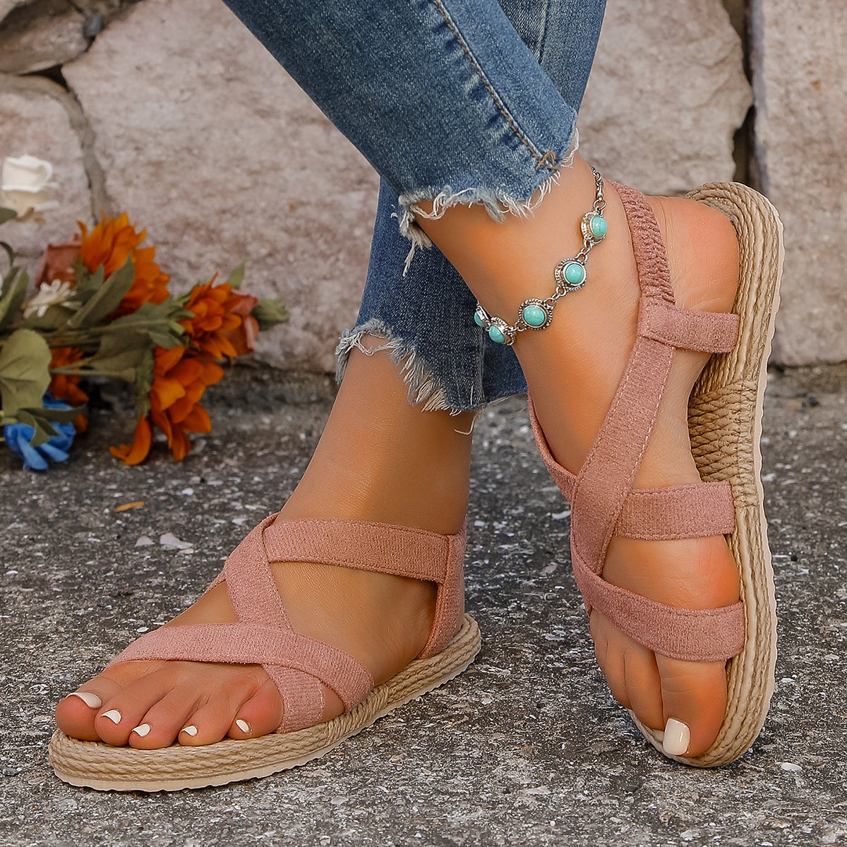 Sienna | Ortopediska korsbandssandaler med plattform.