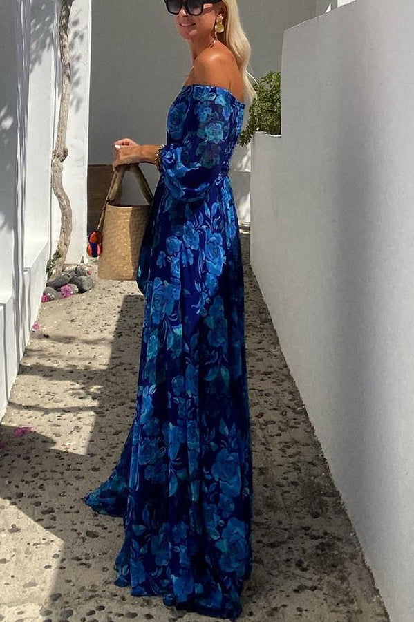 Calista | Blommig Off-Shoulder Maxiklänning