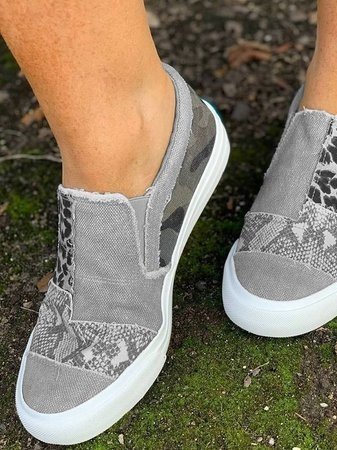 Geneva | Djurmönstrade Canvas Skor