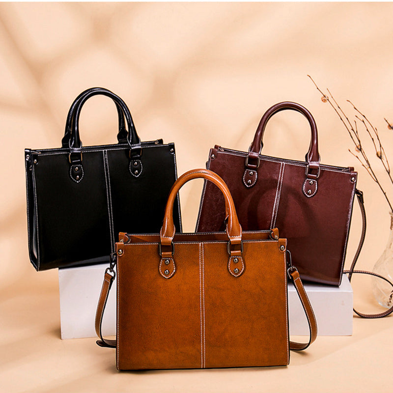 Elegant Handväska med Strukturerade Kanter