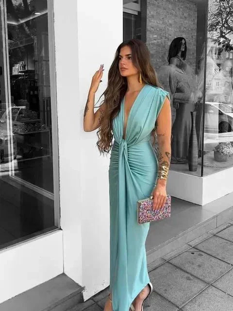 Cordelia | Elegant Draperad Klänning