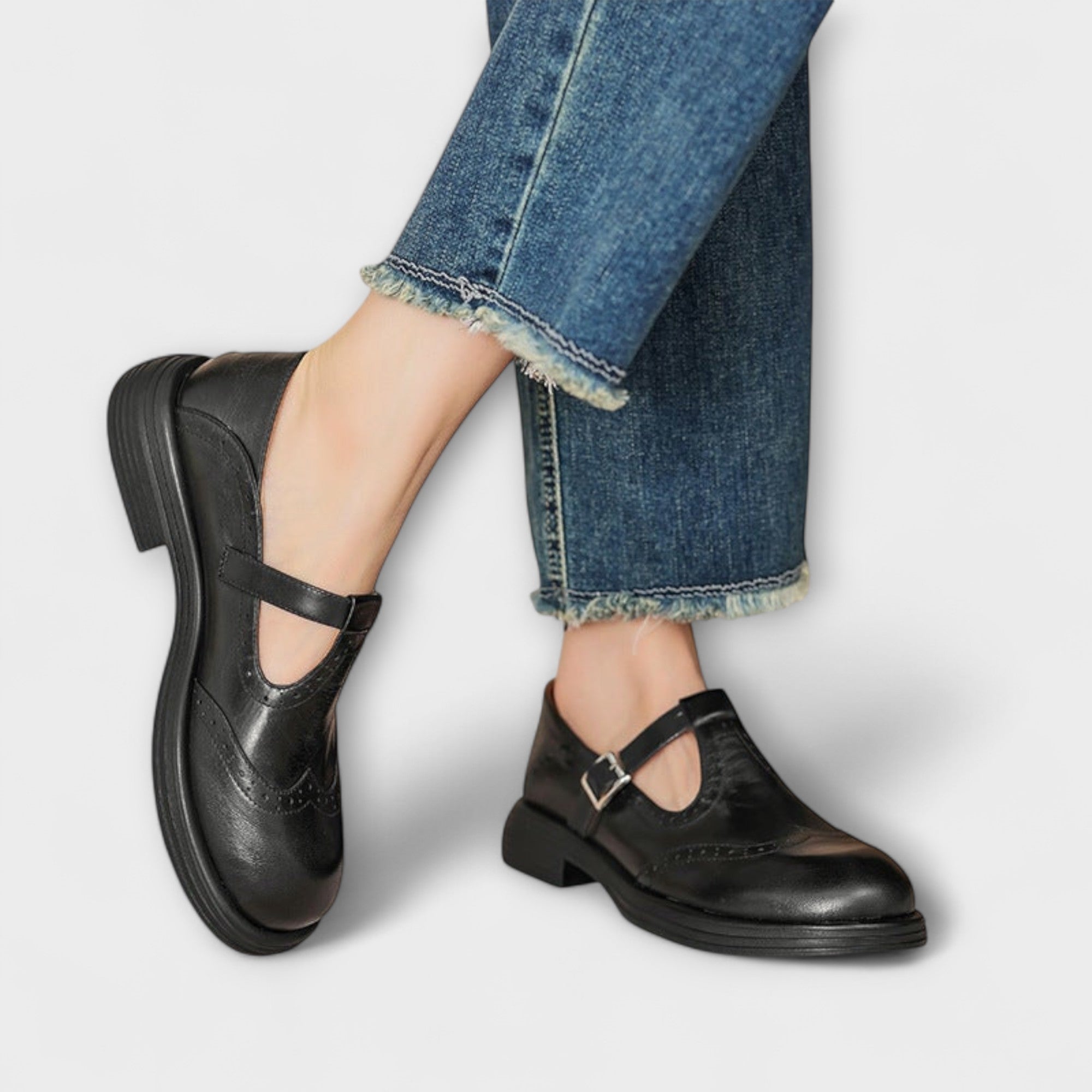 Velda | Eleganta Mary Janes i läder