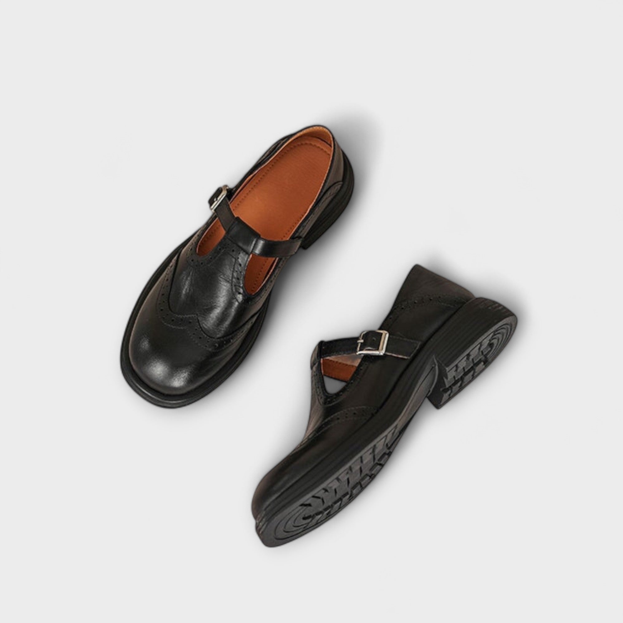 Velda | Eleganta Mary Janes i läder