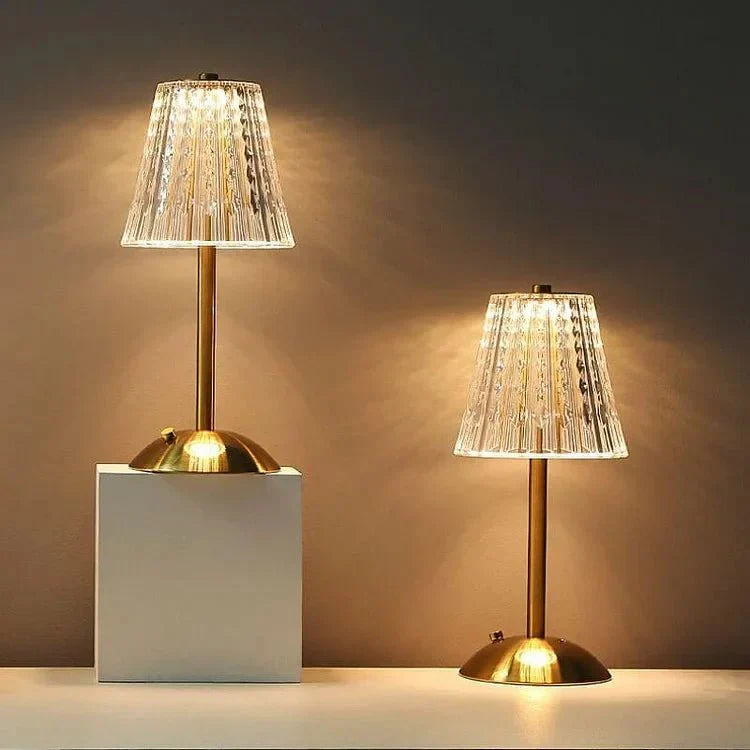 Pharos Gyllene Kristaller Bordslampa