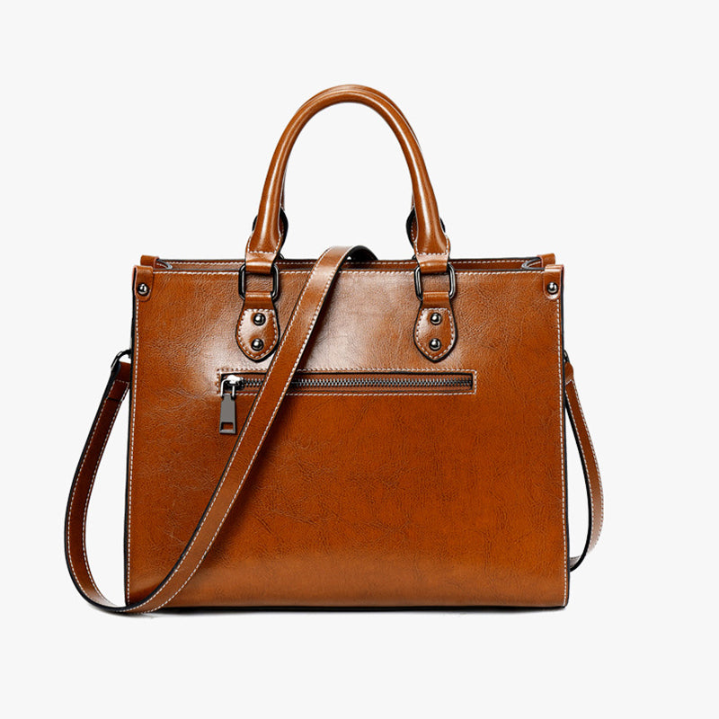 Elegant Handväska med Strukturerade Kanter