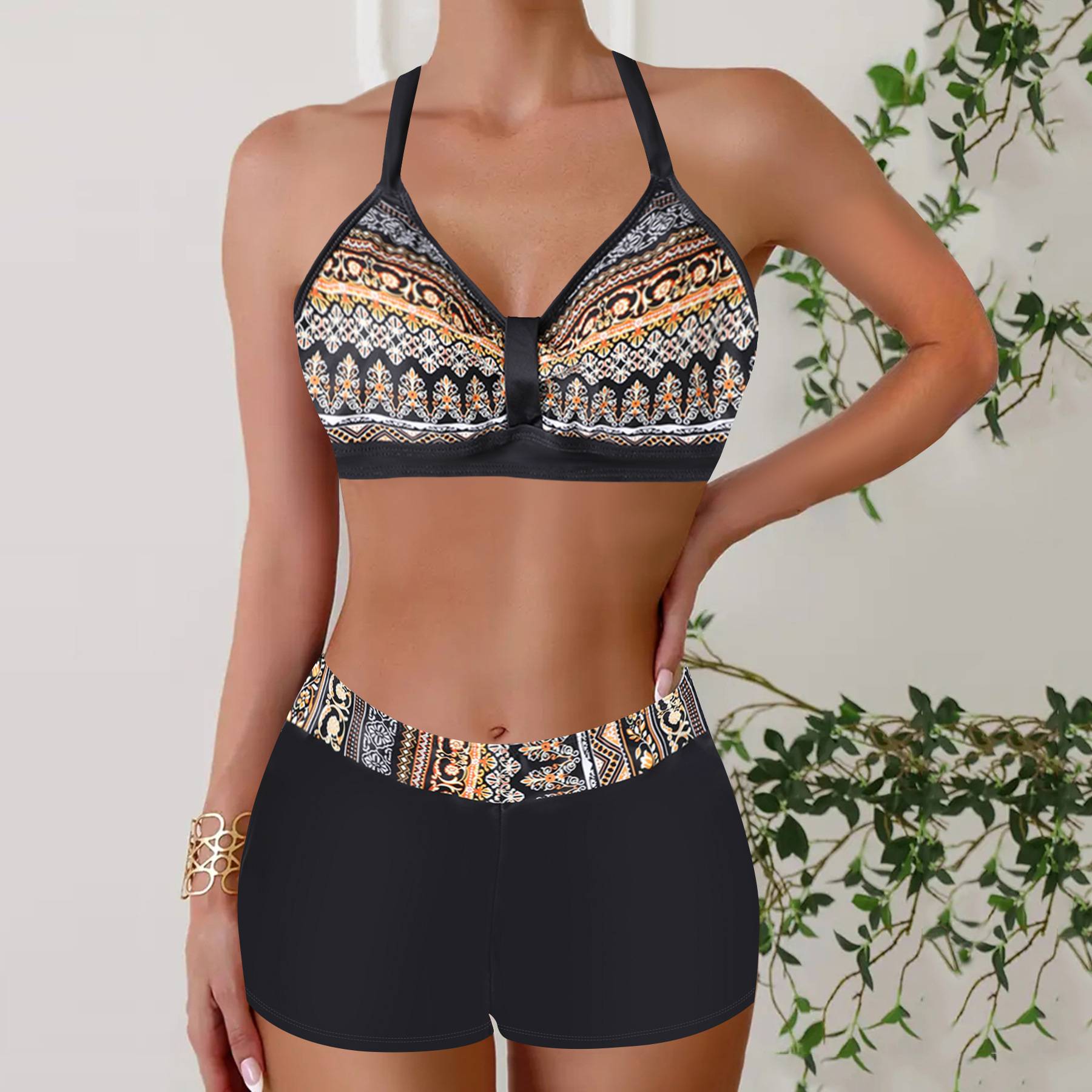 Luisa | Bikini med Geometriskt Mönster