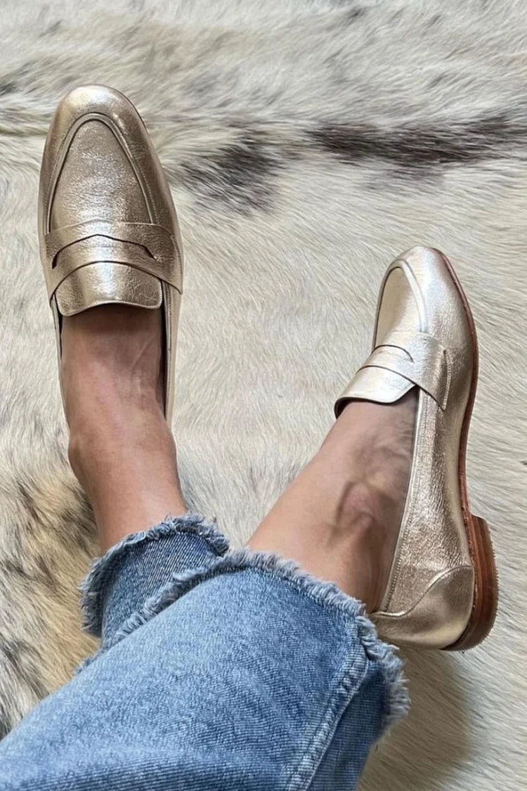 DANIELLE | PATCHWORK LOAFER MED RUND TÅ