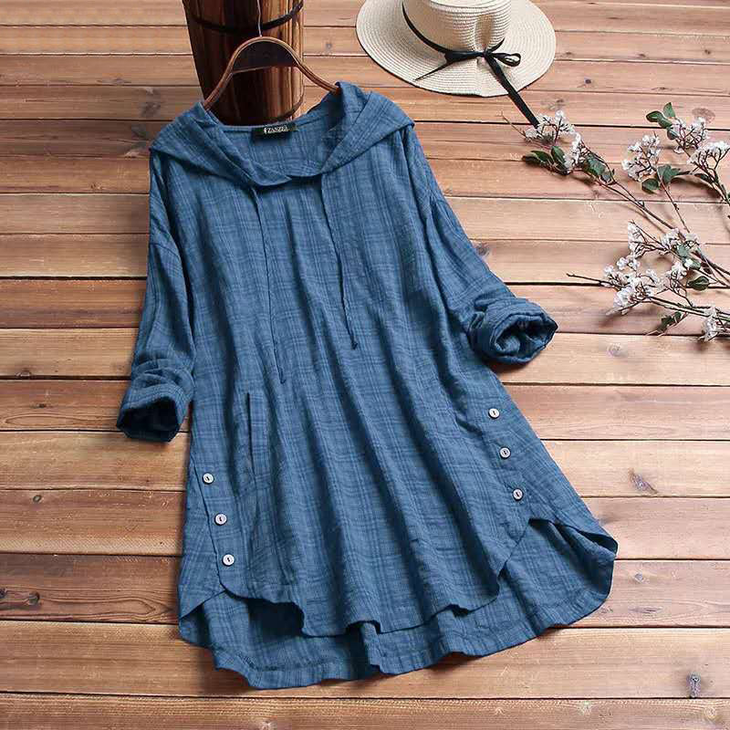 Antoinette Ternet Hooded Blus - Mysig Vardaglig Stil