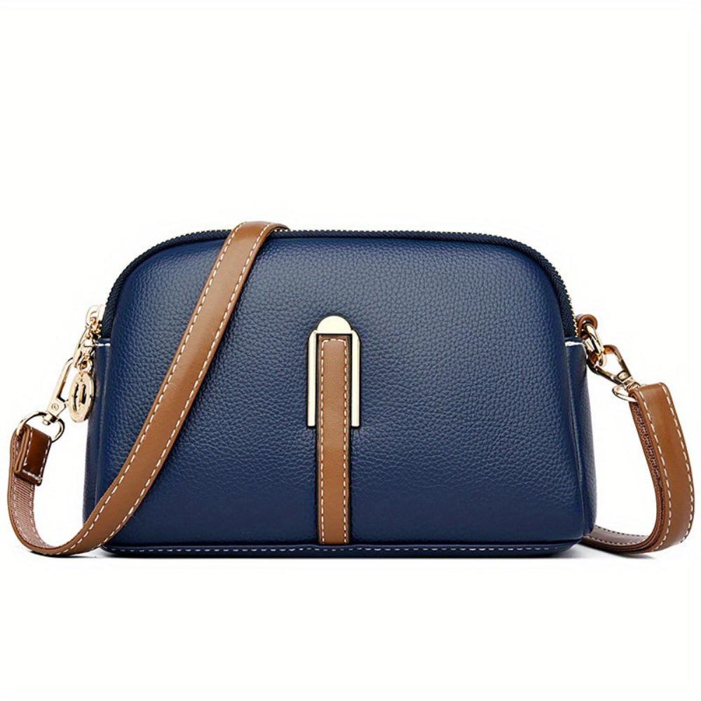 Mila Litchi Crossbody-väska med präglad design