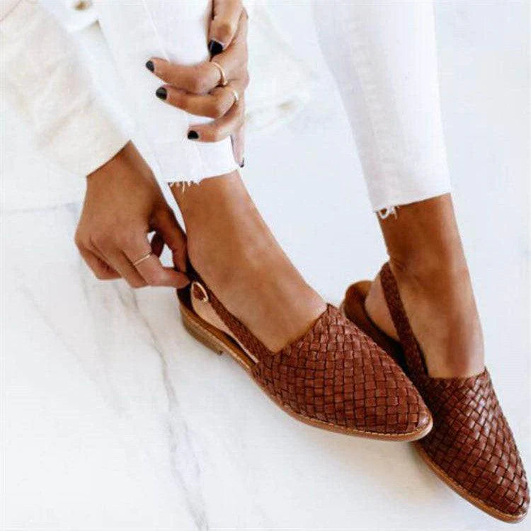 Mezelle - Bekväma vävda slingback-sandaler