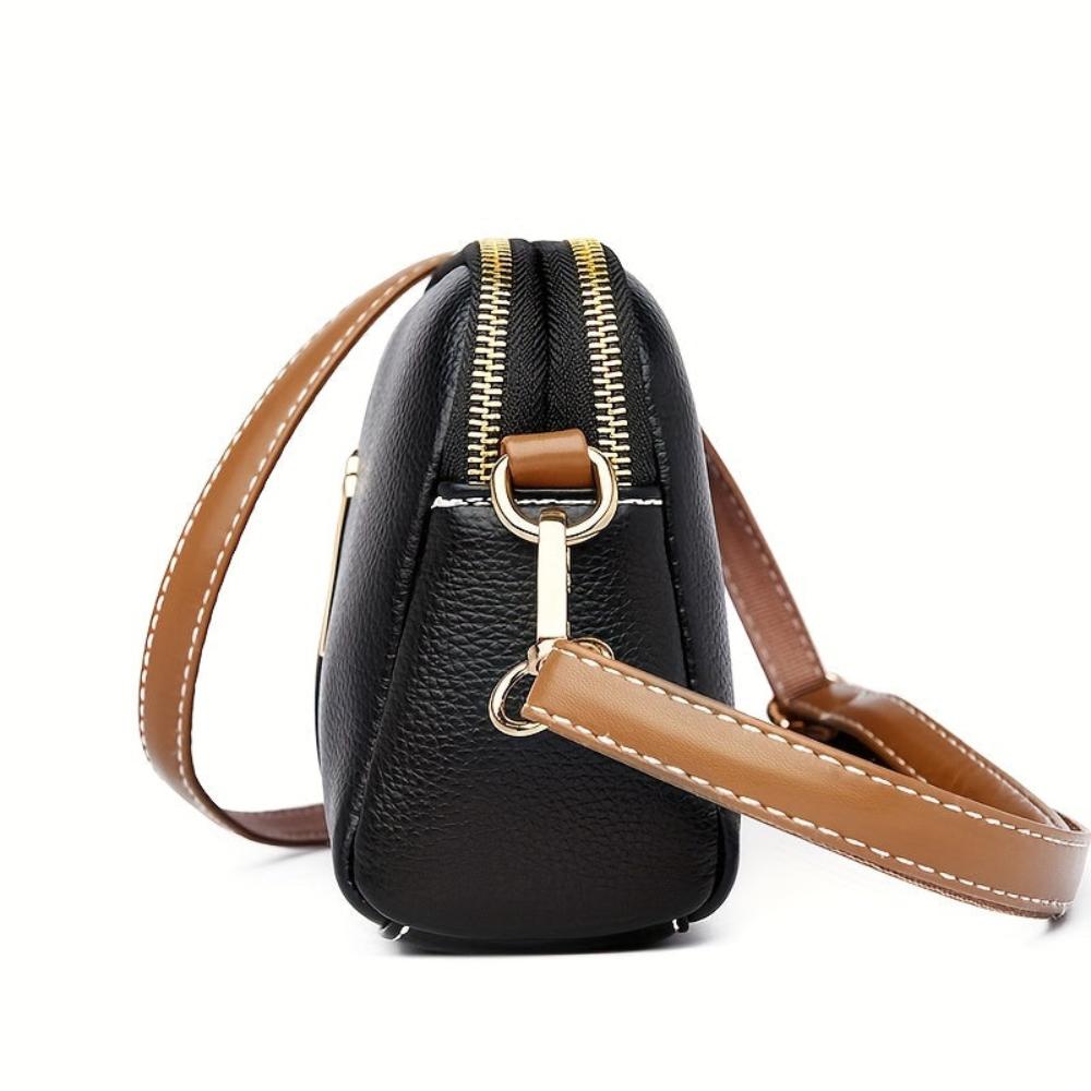 Mila Litchi Crossbody-väska med präglad design
