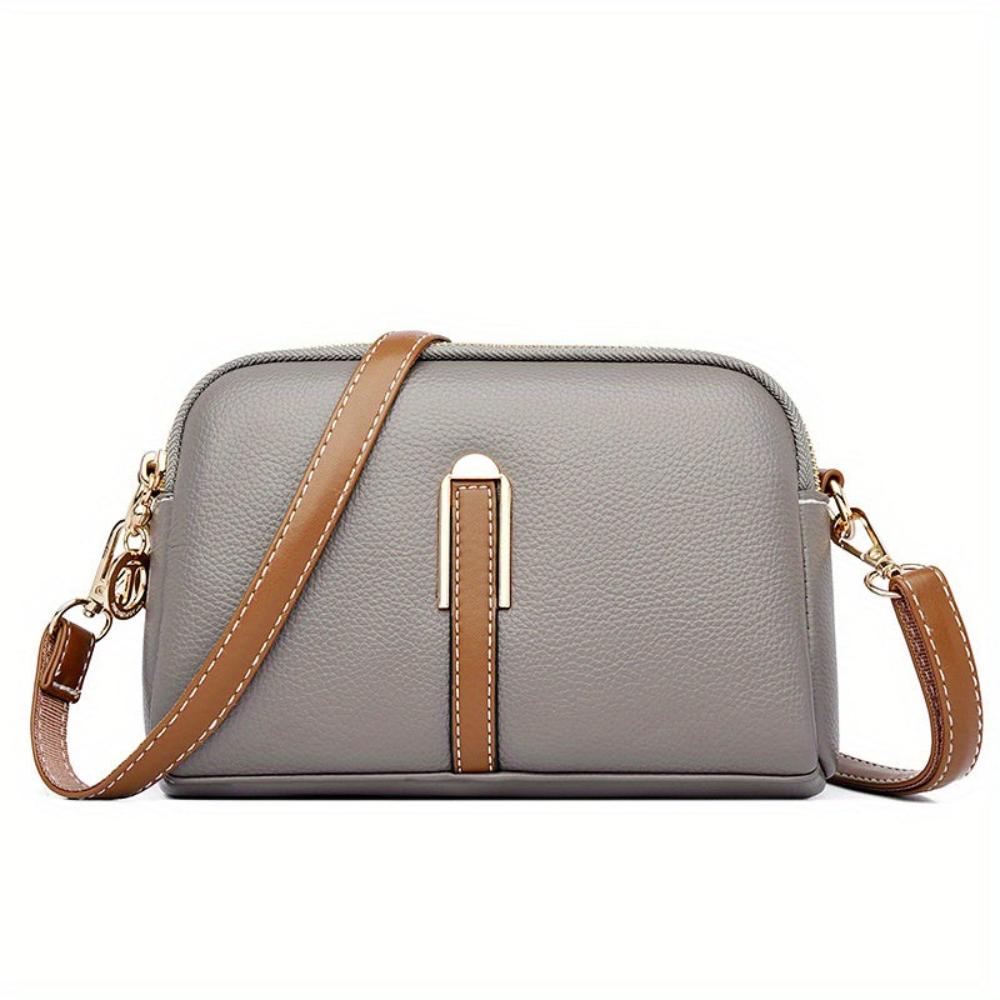 Mila Litchi Crossbody-väska med präglad design