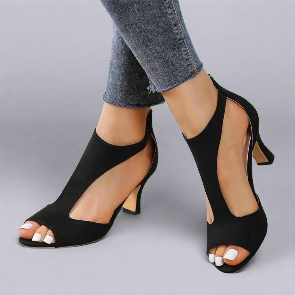 Marga | Ortopediska Sandaler med Chic Klack