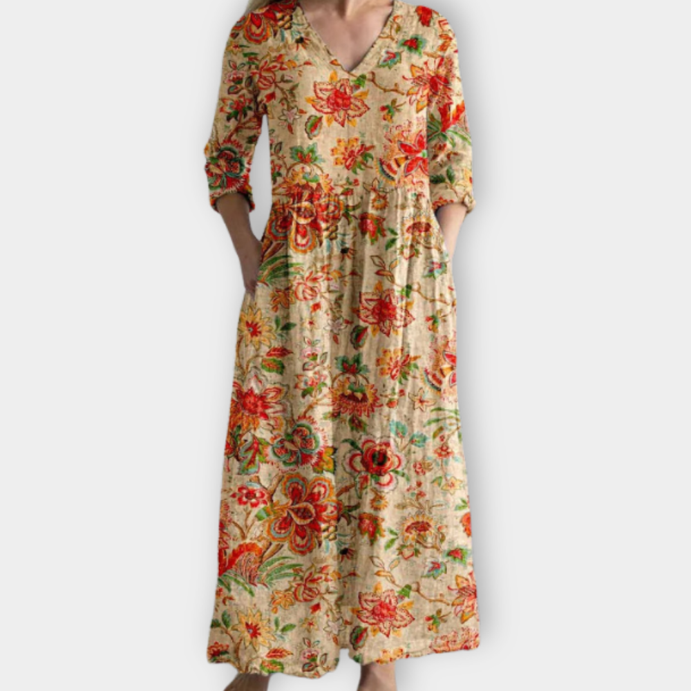 Edelinde | Boho Maxiklänning i mjukt premiumtyg