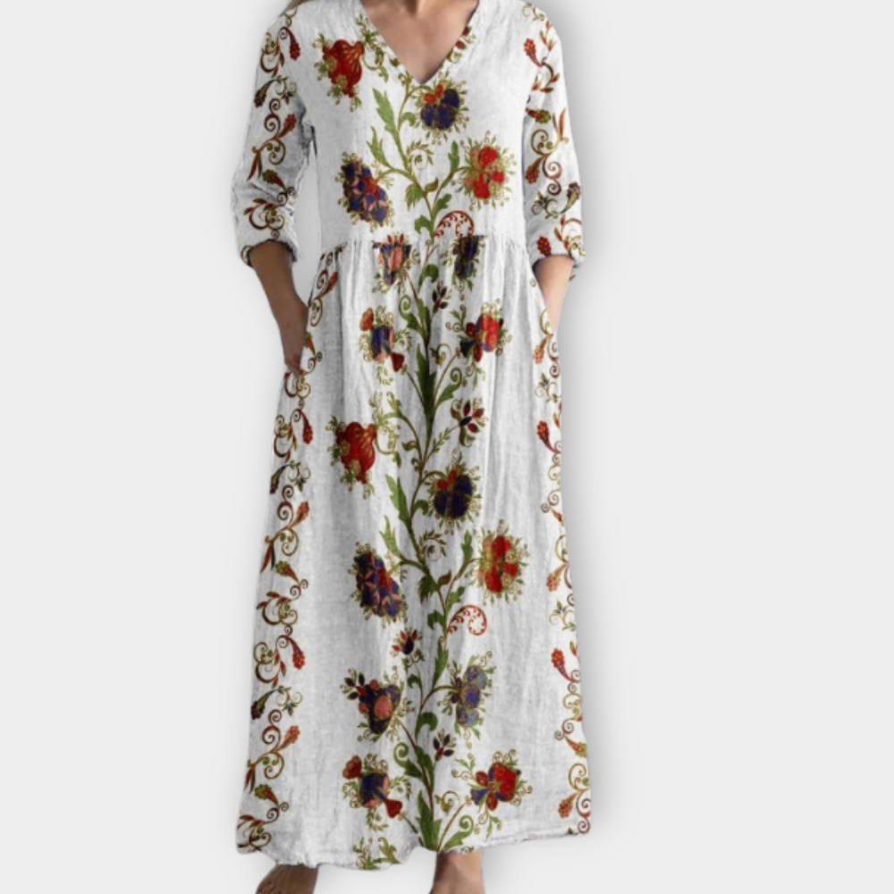 Floriah | Boho Maxiklänning i mjukt premiumtyg