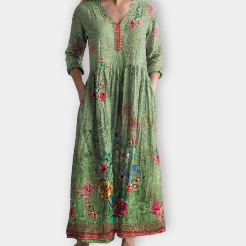 Lanfrida | Boho Maxiklänning i mjukt premiumtyg