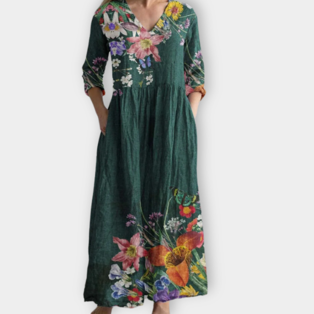 Jorunhild | Boho Maxiklänning i mjukt premiumtyg