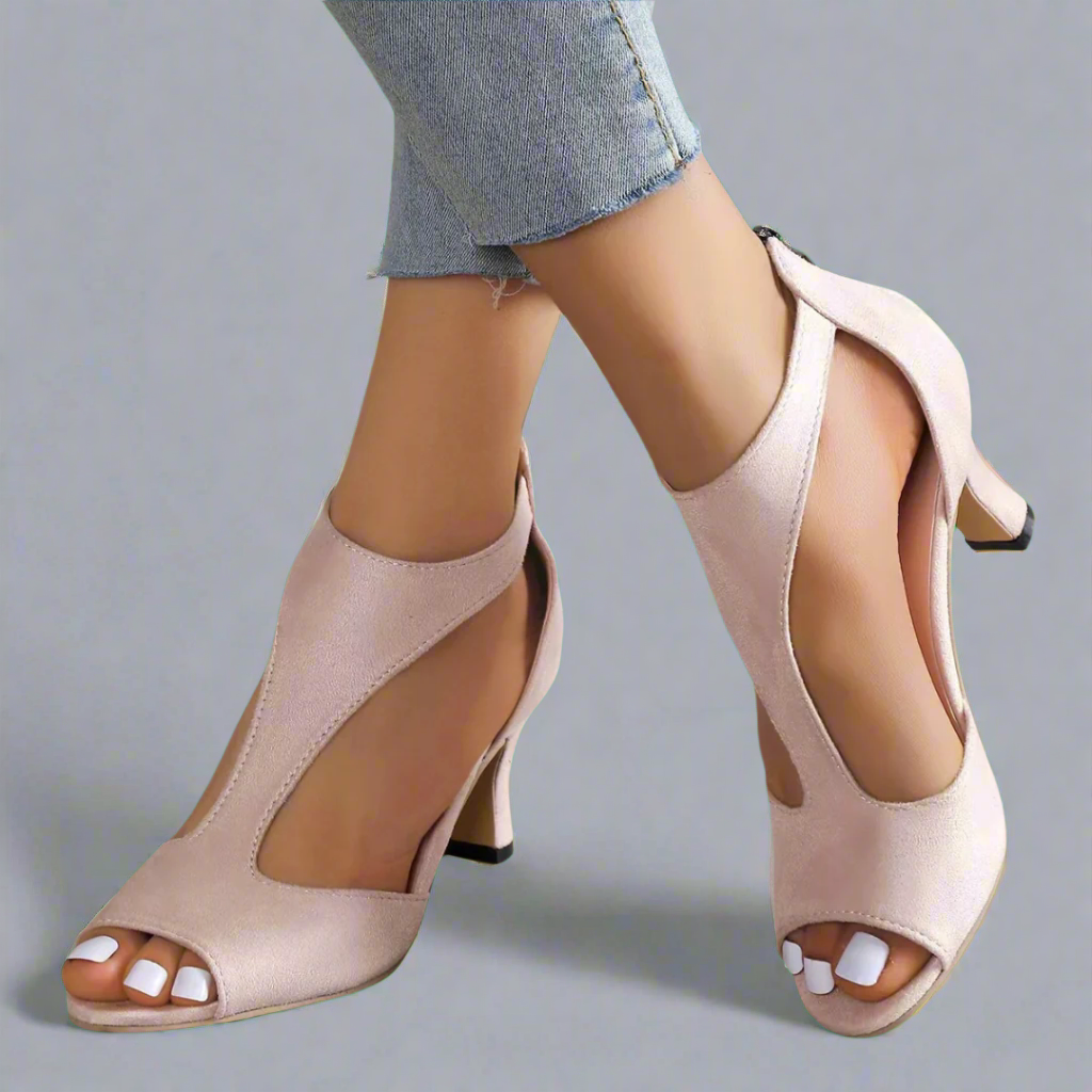Marga | Ortopediska Sandaler med Chic Klack