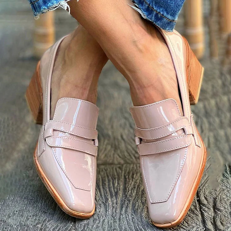 MIRANDA | ROSA PATENT LOAFERS MED TJOCK KLACK