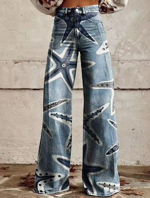 Marina Byxor med vida ben Kollektion | Snygga Boho Vintage-Byxor för en Unik Look