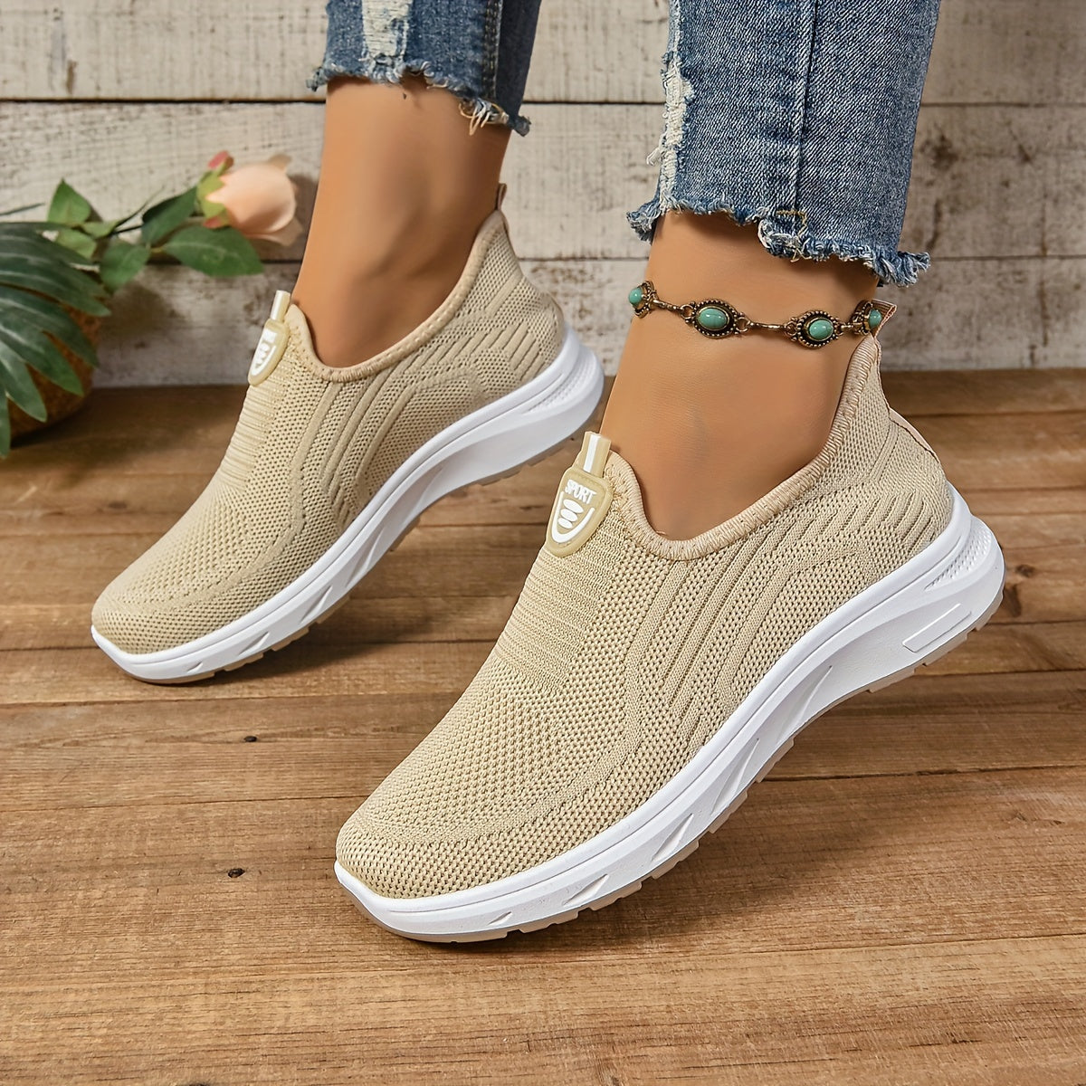Riley - Ortopediska Dam Slip-On Sneakers
