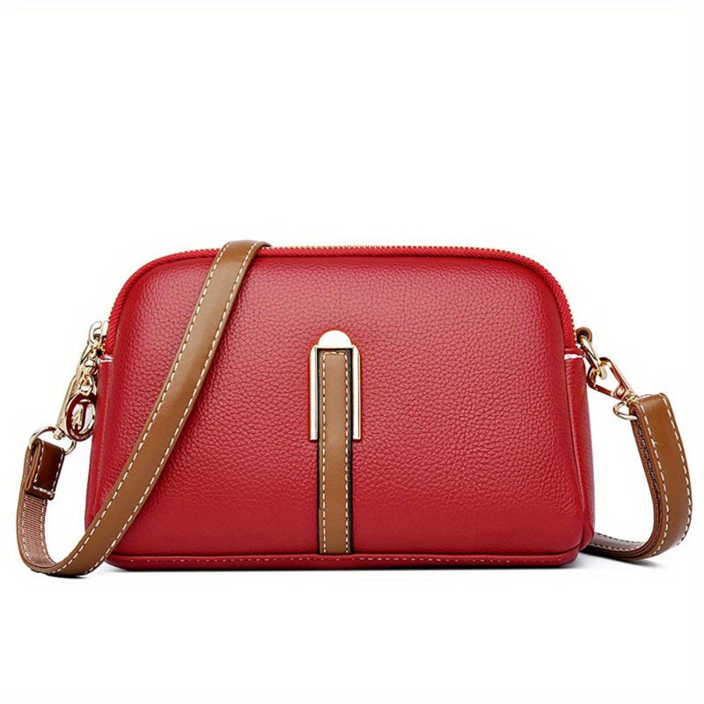 Mila Litchi Crossbody-väska med präglad design