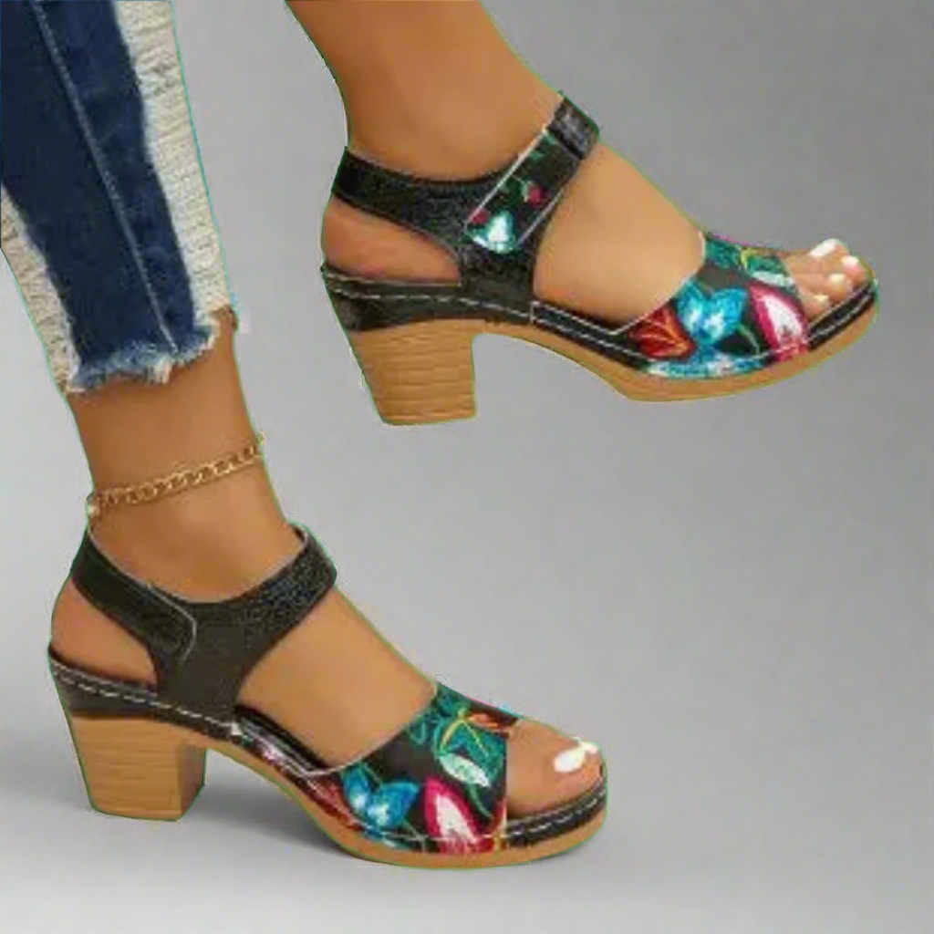 Marisa | Handgjorda Peep-Toe Sandaler i Premium-Material