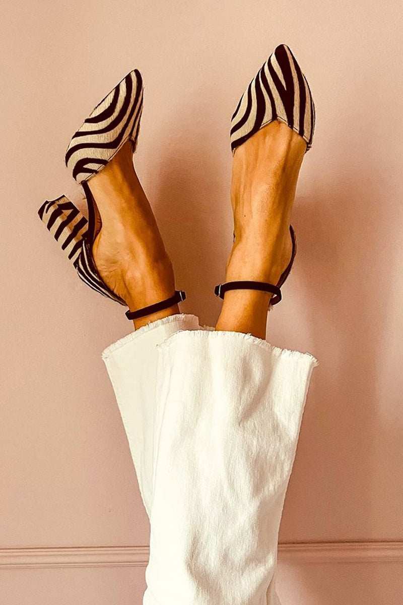 Viola - Zebra tryck klackar