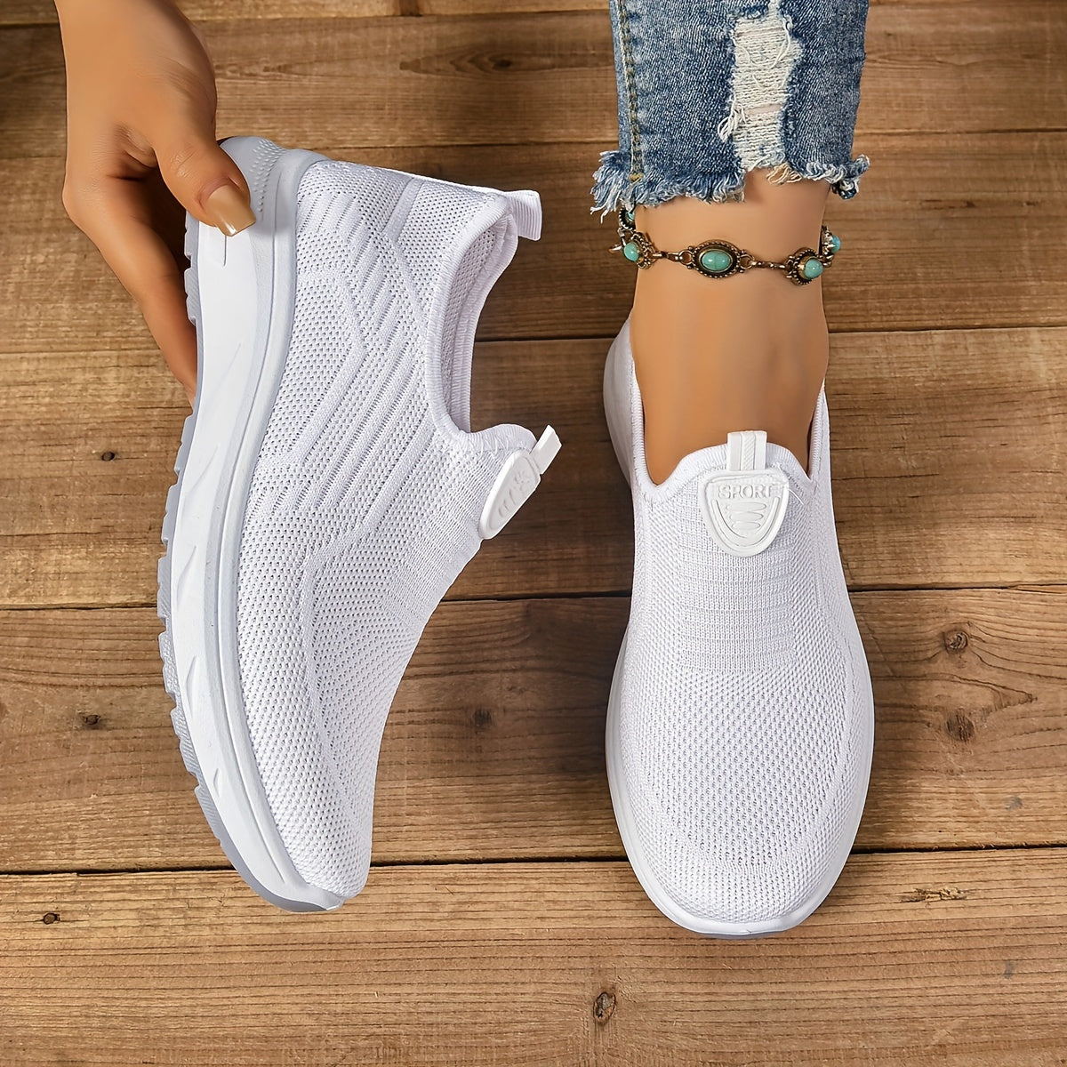 Riley - Ortopediska Dam Slip-On Sneakers