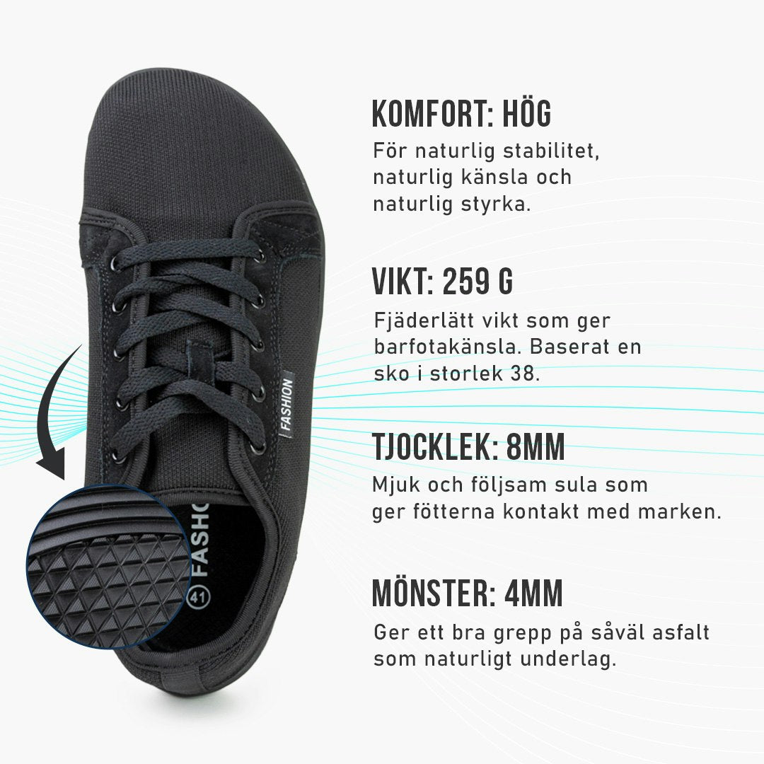 Barfotaskor Natural (Svart) – För en Naturlig och Urban Livsstil